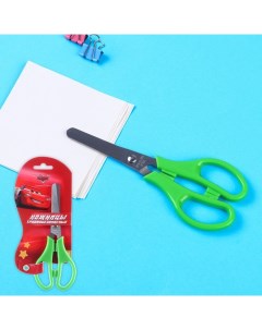 Ножницы детские 12 см безопасные пластиковые ручки Тачки МИКС Nobrand