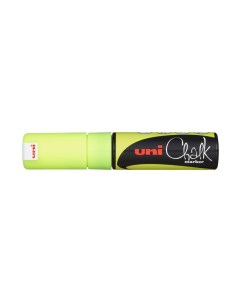 Маркер для окон и стекла Uni Chalk 8мм смываемый на меловой основе желтый 6шт Uni mitsubishi pencil