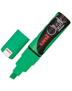 Маркер для окон и стекла Uni Chalk 8мм смываемый на меловой основе зеленый 6шт Uni mitsubishi pencil