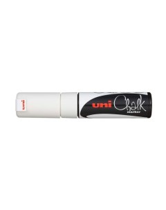 Маркер для окон и стекла Uni Chalk 8мм смываемый на меловой основе белый 6шт Uni mitsubishi pencil