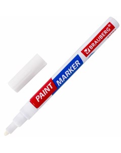 Маркер краска лаковый Extra paint marker 2 мм белый 151967 12 шт Brauberg