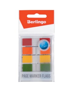 Клейкие закладки пластиковые 5 цветов неон по 20л 45x12мм 24 уп Berlingo