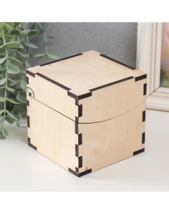 Шкатулка куб для росписи 10 7х10 7х10 7 см фанера 6мм Nobrand