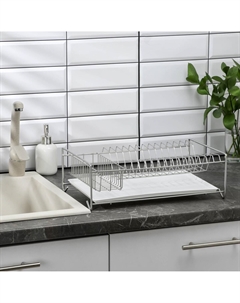 Сушилка для посуды с поддоном, 40×23×15 см, цвет хром Nobrand