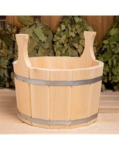 Шайка для бани и сауны 9 л, липа, нержавеющий обруч Добропаровъ