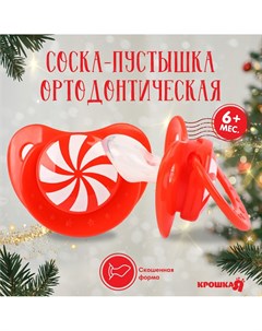 Соска пустышка ортодонтическая новогодняя подарочная упаковка Крошка я