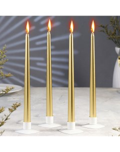 Набор свечей античных 2 2х 30 см 4 штук золотой металлик Богатство аромата