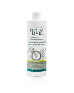 Шампунь для жирных волос восстанавливающий баланс с органическим овсом и зеленым яблоком Phyto live