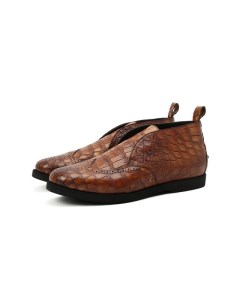 Ботинки из кожи крокодила Kiton