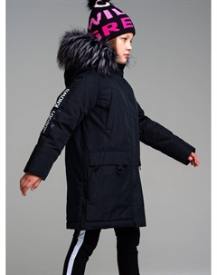 Пальто текстильное с полиуретановым покрытием для девочек Playtoday tween