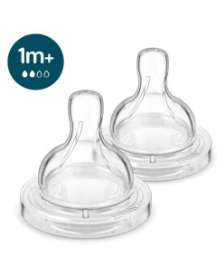 Соска силиконовая Anti colic с медленным потоком с 1 мес 2 шт SCY762 02 Philips avent