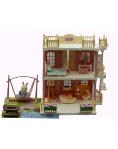 Koala Town Кукольный домик с мебелью и фигуркой животного Спальня и ванная Sharktoys