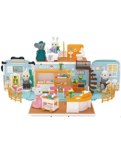 Koala Town Кукольный домик с мебелью и куклой фигуркой животного Скорая помощь Sharktoys