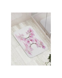 Коврик для ванной комнаты и туалета противоскользящий Плавучие цветы 52х77 см Joyarty