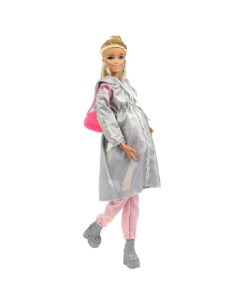 Кукла беременная одета одета в светлую ветровку с капюшоном и брюки София 29 см Карапуз