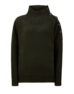 Свободный свитер из шерсти и кашемира с застежкой на пуговицы Yves salomon