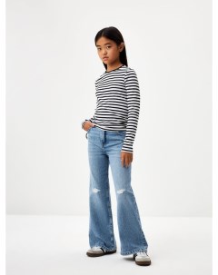Рваные джинсы Wide leg для девочек Sela