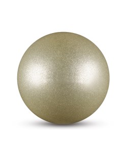 Мяч для художественной гимнастики металлик d15 см IN119 с блеcтками серебряный Indigo