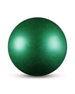 Мяч для художественной гимнастики металлик d15 см IN119 с блеcтками зеленый Indigo