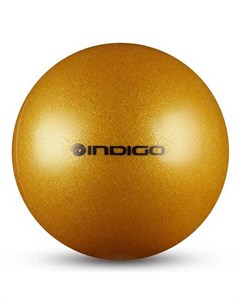 Мяч для художественной гимнастики металлик d19 см IN118 с блеcтками золотой Indigo