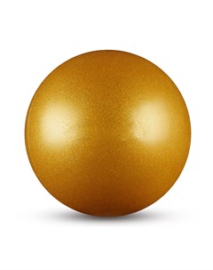 Мяч для художественной гимнастики металлик d15 см IN119 с блеcтками золотой Indigo