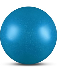 Мяч для художественной гимнастики металлик d15 см IN119 с блеcтками голубой Indigo