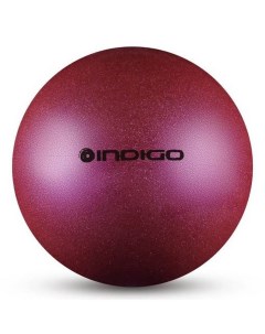 Мяч для художественной гимнастики металлик d19 см IN118 с блеcтками фиолетовый Indigo