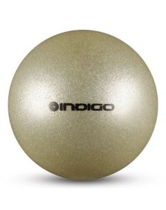 Мяч для художественной гимнастики металлик d19 см IN118 с блеcтками серебряный Indigo