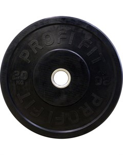 Диск для штанги каучуковый черный d51 20кг Profi-fit