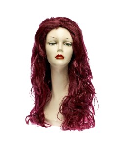 Парик длинный волнистый с челкой бордовый 65 см Yet sun wigs manuf