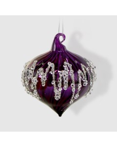Шар луковица стеклянный фиолетовый 8 см Yancheng shiny