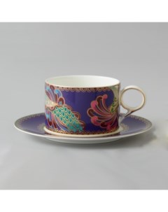 Чашка чайная с блюдцем Mix Match Home Волшебный Дракон фиолетовая Mixmatch home