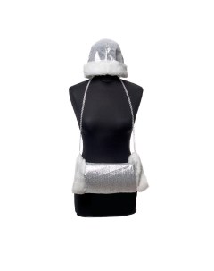 Комплект Снегурочки Артэ шапка с муфтой белый серебристый Артэ-грим