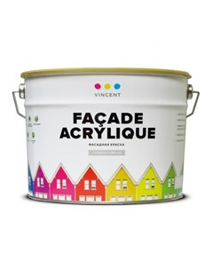 Краска акрилатная матовая Facade Acrylique f 2 Base с 8 1л 091 033 Vincent