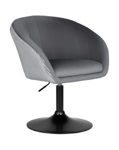 Кресло дизайнерское EDISON BLACK LM 8600_BlackBase серый велюр 1922 19 Dobrin