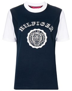 Hilfiger collection футболка с контрастными рукавами и логотипом Hilfiger collection