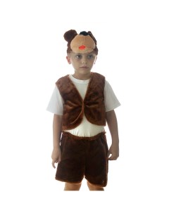 Карнавальный костюм Медвежонок бурый мех 4 7 лет Нет марки