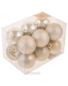Набор шаров 12 шт 4 см пластик золото Home decor