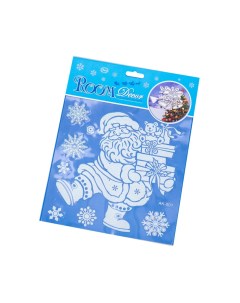 Наклейка новогодняя Дед Мороз 18х20см ПВХ Нет марки