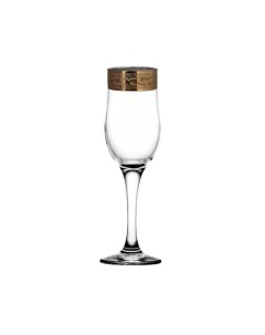 Набор бокалов для шампанского Версаль с узором 6 шт 200 мл стекло Promsiz