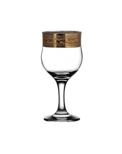 Набор бокалов для вина Версаль с узором 6 шт 240 мл стекло Promsiz