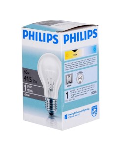 Лампа накаливания Е27 40 Вт груша Philips