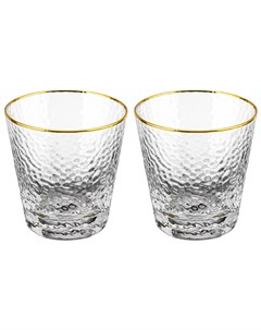 Набор стаканов Crystal glass с золотой каймой 2 шт 300 мл стекло Elan gallery