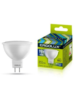 Лампа светодиодная GU5 3 9 Вт 6500К 180 240 В Ergolux