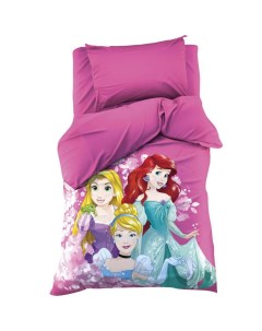 Комплект постельного белья Принцессы 1 5 сп нав 50х70 см поплин Disney