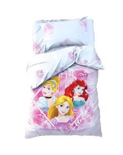 Комплект постельного белья Follow your heart Принцессы 1 5 сп нав 50х70 см поплин Disney