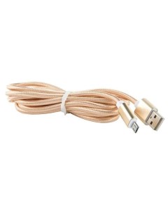 Дата кабель USB micro USB нейлоновая оплетка золотой УТ000013406 Red line