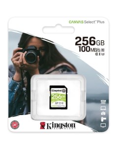 Карта памяти Canvas 256Gb Select Plus SDXC UHS I U3 V30 100 85 Mb s Kingston