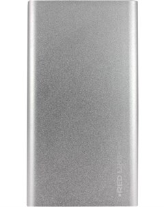 Внешний аккумулятор J01 4000 mAh металл серебряный под принты Red line