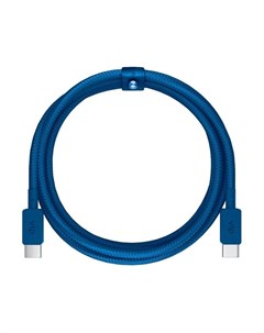 Дата кабель Nylon Cable USB C USB C 1 2м темно синий Vlp